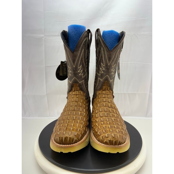 Dingo Death Valley Crocodile‎ Mens Size 9.5D Brown Western Boots Badlands DI608 main image 11